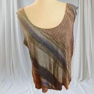 Half Moon Bay Multi Color Sleeveless Tunic